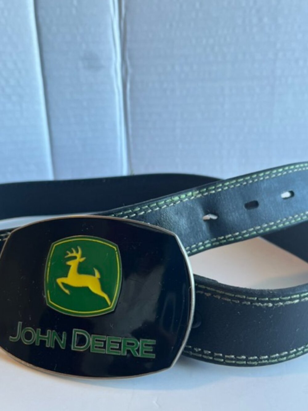 John Deere men’s top grain leather belt.